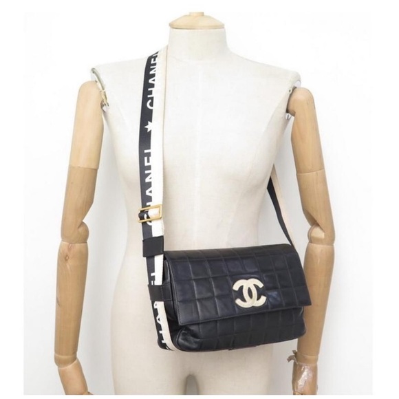 Chanel Belt & Purse Strap Vintage Two Tone Canvas Star Adjustable - Picture 3 of 8